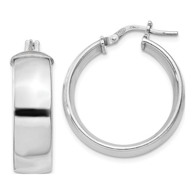 Sterling Silver 25mm Hoop Earrings