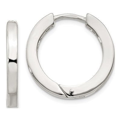 Sterling Silver 20mm Huggie Hoop Earrings