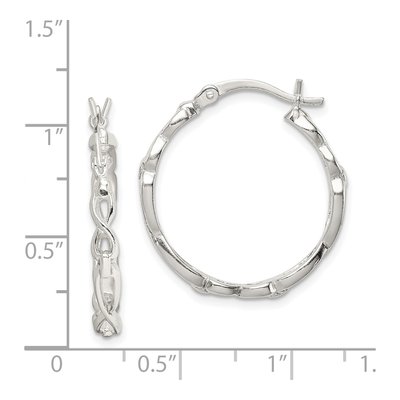 Sterling Silver 24mm Infinity Hoop Earrings – view 5