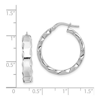 Sterling Silver 25mm Hoop Earrings – view 5