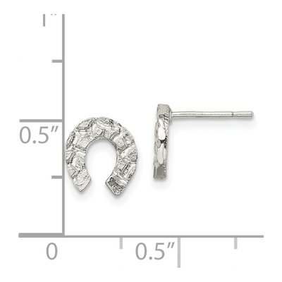 Sterling Silver Horseshoe Mini Stud Earrings – view 5
