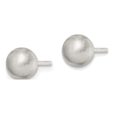 Sterling Silver Laser-Cut Ball Stud Earrings – view 3