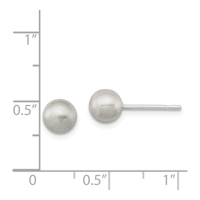 Sterling Silver Laser-Cut Ball Stud Earrings – view 5