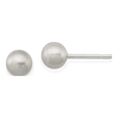 Sterling Silver Laser-Cut Ball Stud Earrings