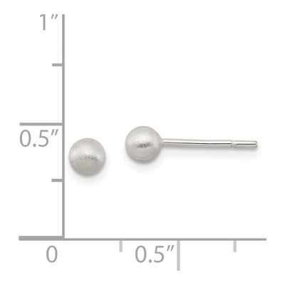 Sterling Silver Laser-Cut Ball Stud Earrings – view 5