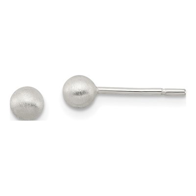 Sterling Silver Laser-Cut Ball Stud Earrings