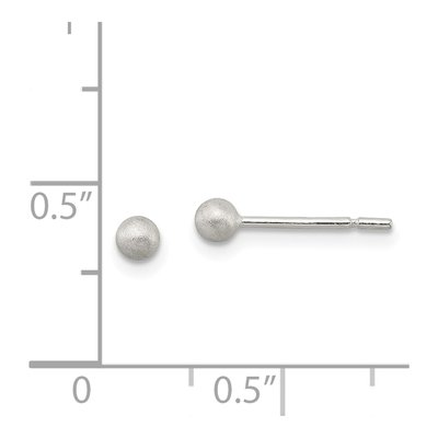 Sterling Silver Ball Stud Earrings – view 5