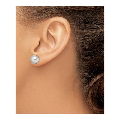 Sterling Silver Laser-Cut Ball Stud Earrings – view 4