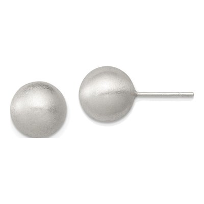Sterling Silver Laser-Cut Ball Stud Earrings