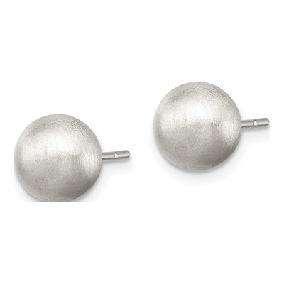 Sterling Silver Laser-Cut Ball Stud Earrings – view 3