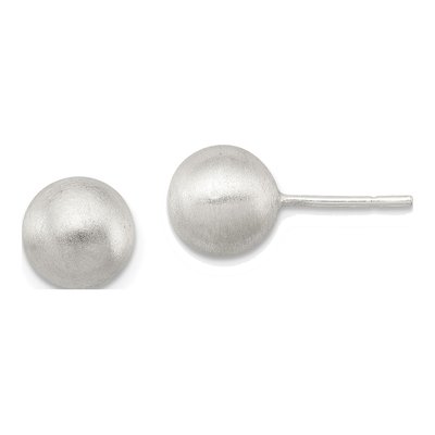 Sterling Silver Laser-Cut Ball Stud Earrings