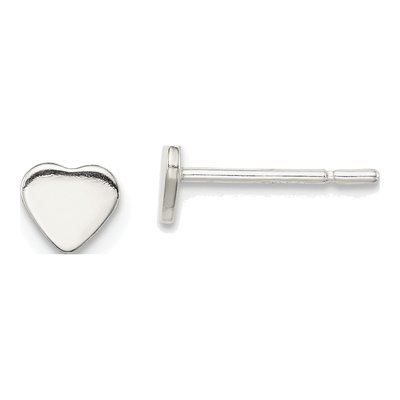 Sterling Silver Heart Stud Earrings