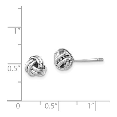 Sterling Silver Double Knot Stud Earrings – view 5