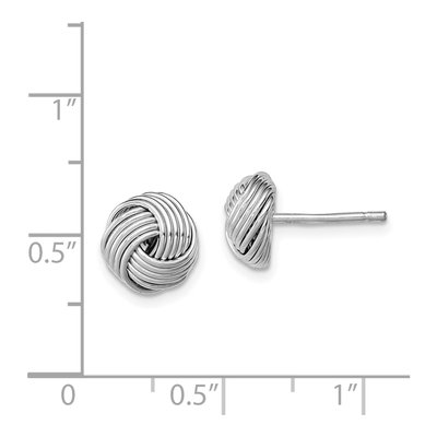 Sterling Silver Twisted Knot Stud Earrings – view 5