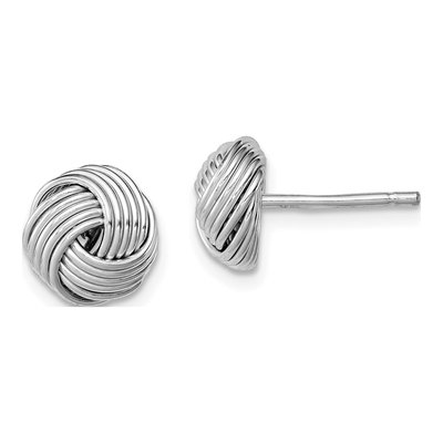 Sterling Silver Twisted Knot Stud Earrings
