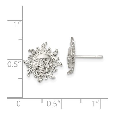 Sterling Silver Sun Mini Stud Earrings – view 5