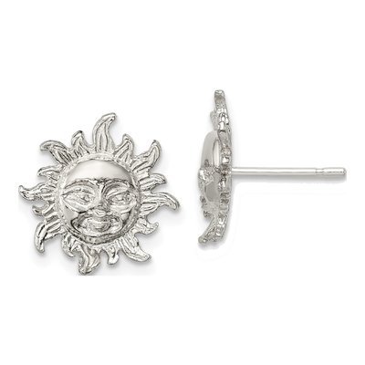 Sterling Silver Sun Mini Stud Earrings