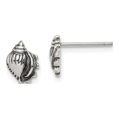 Sterling Silver Sea Shell Stud Earrings