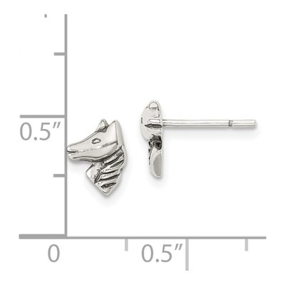 Sterling Silver Horse Stud Earrings – view 5