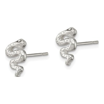 Sterling Silver Snake Stud Earrings – view 3