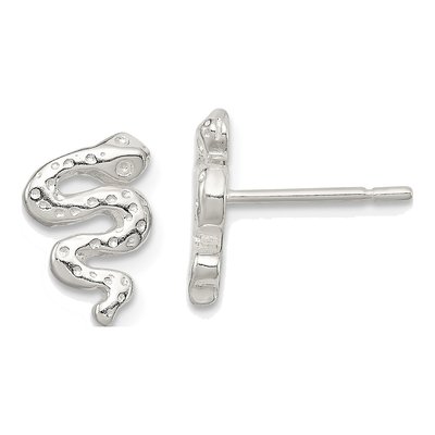 Sterling Silver Snake Stud Earrings
