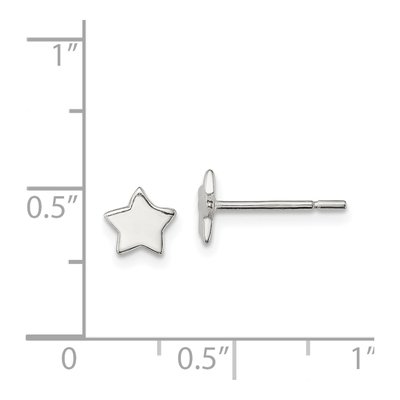 Sterling Silver Star Stud Earrings – view 5