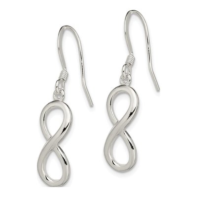 Sterling Silver Infinity Symbol Dangle Earrings – view 3