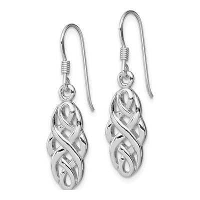 Sterling Silver Celtic Infinity Dangle Earrings – view 3