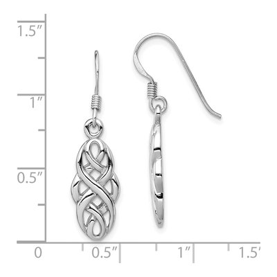Sterling Silver Celtic Infinity Dangle Earrings – view 5