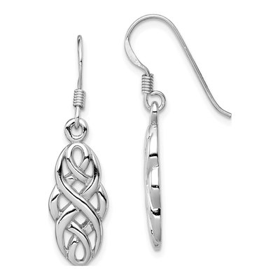 Sterling Silver Celtic Infinity Dangle Earrings