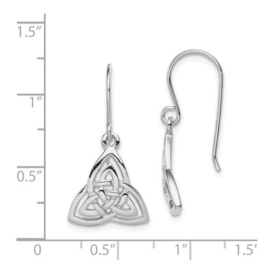 Sterling Silver Celtic Knot Dangle Earrings – view 5