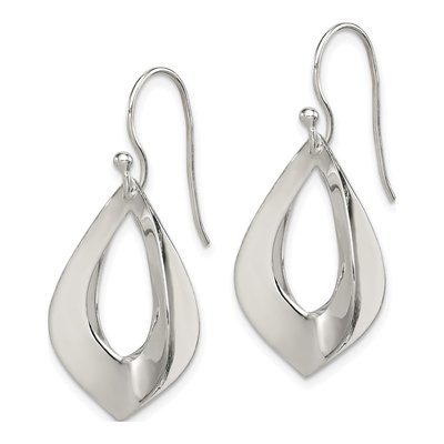 Sterling Silver Teardrop Dangle Earrings – view 3