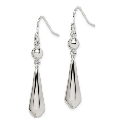 Sterling Silver Beaded Teardrop Dangle Earrings – view 3