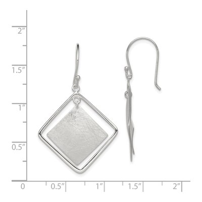 Sterling Silver Double Square Dangle Earrings – view 5
