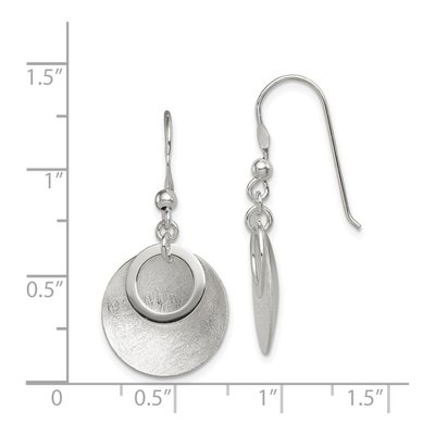 Sterling Silver Double Circle Dangle Earrings – view 5