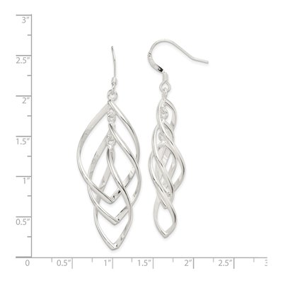 Sterling Silver Twisted Dangle Earrings – view 5