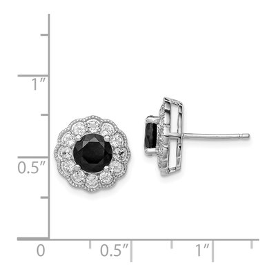 Sterling Silver 6.2mm Round White Topaz Stud Earrings – view 5