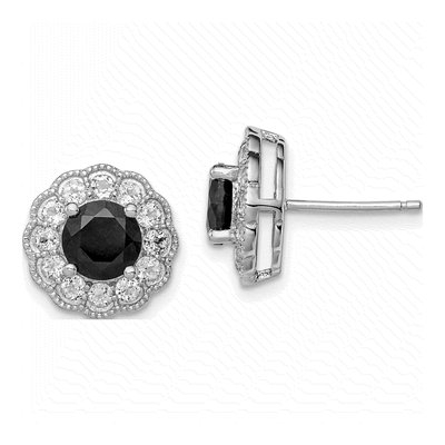 Sterling Silver 6.2mm Round White Topaz Stud Earrings