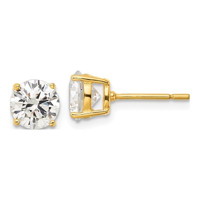 Gold-Plated Sterling Silver 4.2mm Round Cultured Pearl Stud Earrings