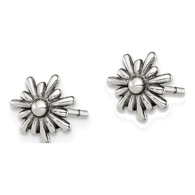 Sterling Silver Flower Stud Earrings – view 3