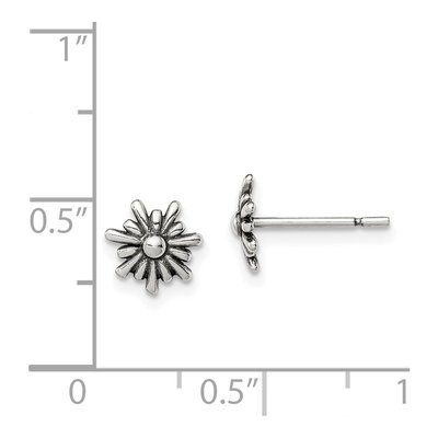 Sterling Silver Flower Stud Earrings – view 5