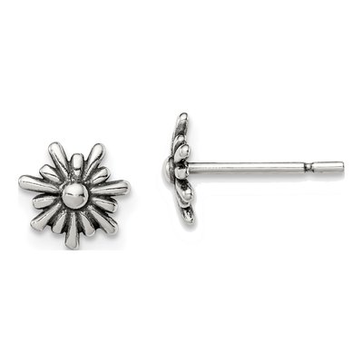 Sterling Silver Flower Stud Earrings