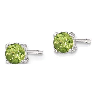 Sterling Silver 4mm Round CZ Stud Earrings – view 3