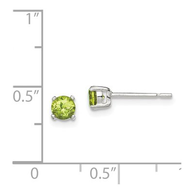 Sterling Silver 4mm Round CZ Stud Earrings – view 5