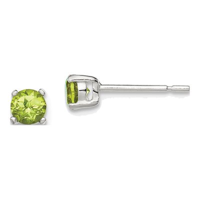 Sterling Silver 4mm Round CZ Stud Earrings