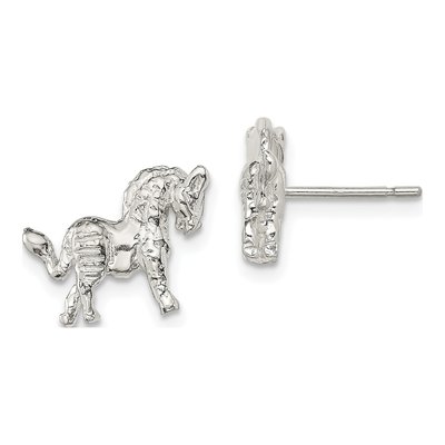 Sterling Silver Girls' Horse Mini Stud Earrings