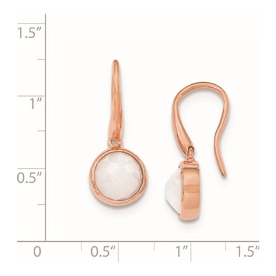Rose Gold-Plated Sterling Silver CZ Dangle Earrings – view 2
