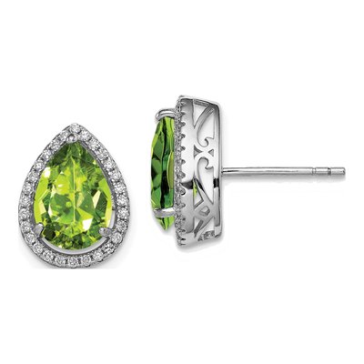 Sterling Silver CZ Stud Earrings