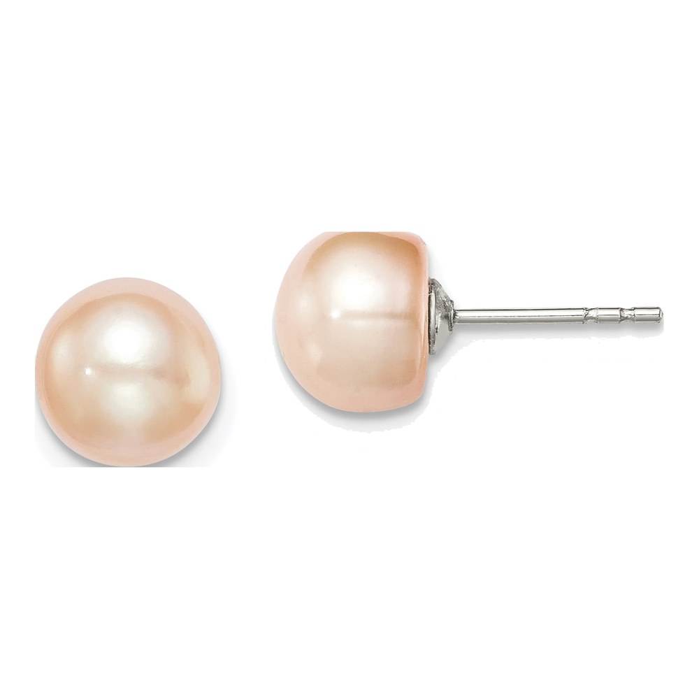 Pink Freshwater Pearl Post Earrings