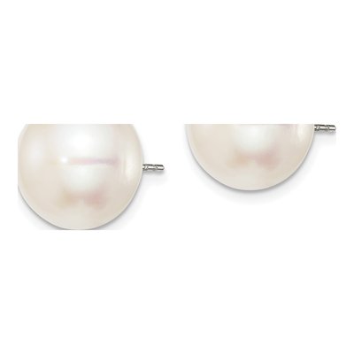 Sterling Silver Freshwater Cultured Pearl Button Stud Earrings – view 3